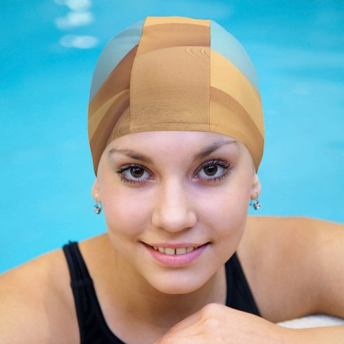 yanfind Swimming Cap Desert Sand Dunes Clear Sky Elastic,suitable for long and short hair