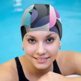 yanfind Swimming Cap Abstract  Silver Light Elastic,suitable for long and short hair