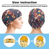 yanfind Swimming Cap Dante Metaphor Abstract Molecular Model Cellular Structure Macro Energy Elastic,suitable for long and short hair