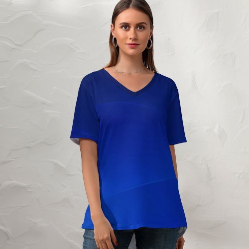 yanfind V Neck T-shirt for Women Technology Windows Microsoft Glossy Summer Top  Short Sleeve Casual Loose