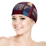 yanfind Swimming Cap Cameron Venti Golden Gate  California USA Sunset Colorful Sky Suspension Bay Elastic,suitable for long and short hair