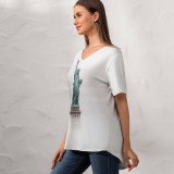 yanfind V Neck T-shirt for Women Building StatueGreen HQ Wallpapers Architecture States York Monument America Art Pictures Summer Top  Short Sleeve Casual Loose