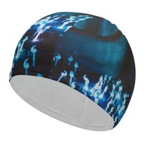 yanfind Swimming Cap Images Vivid Night Darkness Fantasy Wallpapers Mushroom Tree Fountain Glowing Free Trunk Elastic,suitable for long and short hair