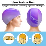 yanfind Swimming Cap Abstract Gradients Galaxy S Bubble Elastic,suitable for long and short hair