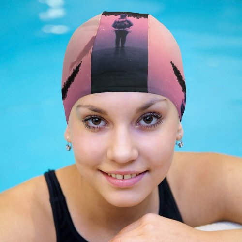 yanfind Swimming Cap Thiago Garcia Fantasy Alone Surreal Dream Fishes  Travel Explorer Elastic,suitable for long and short hair