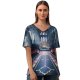 yanfind V Neck T-shirt for Women Otto Berkeley Ely Cathedral Church England Ancient Architecture United Kingdom Peaceful Interior Summer Top  Short Sleeve Casual Loose