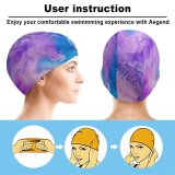 yanfind Swimming Cap Robert Kohlhuber Abstract Liquid Art Pearl Colorful Fluid Elastic,suitable for long and short hair