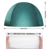 yanfind Swimming Cap Dorothe Forest Path Foggy Morning  Turquoise Trees Elastic,suitable for long and short hair
