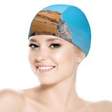 yanfind Swimming Cap Cliff Landscape Autumn Clear Sky Elastic,suitable for long and short hair