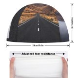 yanfind Swimming Cap Sven Muller Lindis Pass Zealand Landscape Empty Road Misty  Plateau Scenic Elastic,suitable for long and short hair