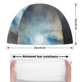 yanfind Swimming Cap Peru Images Space Miraflores  Overcast Airship Parachute Public Outer Astronomy Sky Elastic,suitable for long and short hair
