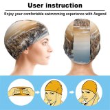 yanfind Swimming Cap Winter Landscape Pine Trees Frosted Trees Sunny Snow Elastic,suitable for long and short hair