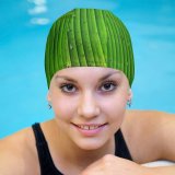 yanfind Swimming Cap Ricardo Gomez Angel Banana Leaf Texture Drops Closeup Elastic,suitable for long and short hair