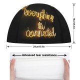 yanfind Swimming Cap Daria Shevtsova Black Dark Quotes Everything Is Connected Neon Elastic,suitable for long and short hair