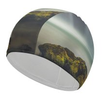 yanfind Swimming Cap Robin Christ Goðafoss Waterfall Iceland Scenic Landscape Elastic,suitable for long and short hair
