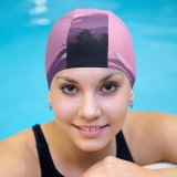 yanfind Swimming Cap RmRadev  Evening Sky Mountains Forest Silhouette Elastic,suitable for long and short hair