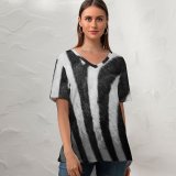 yanfind V Neck T-shirt for Women Foundation Canyon Texture Wildlife Wallpapers Rancho Stripe Free Lawrence Stripes Silverado Summer Top  Short Sleeve Casual Loose