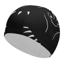 yanfind Swimming Cap TheGoldenBox Dark Minimal Panther Art Elastic,suitable for long and short hair
