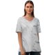 yanfind V Neck T-shirt for Women Texture Winter Snow Ice Norway Geological Sand Wave Sea Summer Top  Short Sleeve Casual Loose