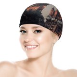 yanfind Swimming Cap Images Creepy Building Buena Mansion Wallpapers Halloween Lake Architecture Happy Spooky States Elastic,suitable for long and short hair