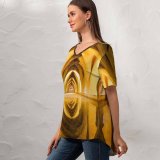 yanfind V Neck T-shirt for Women Bertrand P Architecture Ancient Real Alcazar Seville Royal Palace Spain Summer Top  Short Sleeve Casual Loose