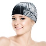 yanfind Swimming Cap Otto Berkeley Architecture  Architecture Skylight Sky Glass Building Atrium Symmetrical Elastic,suitable for long and short hair