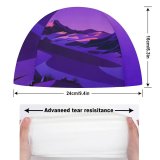 yanfind Swimming Cap Lake Mountains Rocks  Sunset Starry Sky Purple Scenery MacOS Big Sur Elastic,suitable for long and short hair