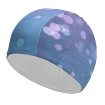 yanfind Swimming Cap Tomislav Jakupec Abstract Lights Bokeh Circles  Purple Elastic,suitable for long and short hair
