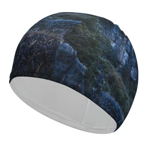 yanfind Swimming Cap Cliff Night Rocks Piopio Zealand Elastic,suitable for long and short hair