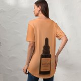 yanfind V Neck T-shirt for Women Bottle Botanicals Oil Public Athens Wallpapers Plant Made Beauty Prunis Treatment Summer Top  Short Sleeve Casual Loose
