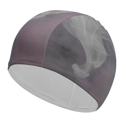 yanfind Swimming Cap Images Dye  Acrylic Fog HQ Texture Wallpapers Flowing Wave Drop Grey Elastic,suitable for long and short hair