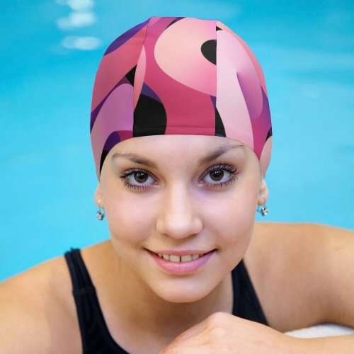 yanfind Swimming Cap Abstract  Light Elastic,suitable for long and short hair