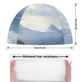 yanfind Swimming Cap River Mountains Forest Sunny Landscape Elastic,suitable for long and short hair