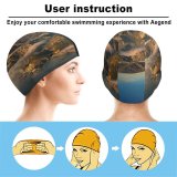 yanfind Swimming Cap Big Sur Mountains Clouds Daylight Sunny MacOS California Elastic,suitable for long and short hair