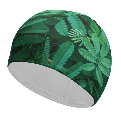 yanfind Swimming Cap Leaves Spring Elastic,suitable for long and short hair