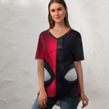 yanfind V Neck T-shirt for Women Far From Home Summer Top  Short Sleeve Casual Loose