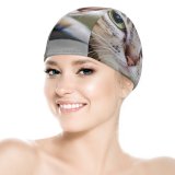 yanfind Swimming Cap Lovely Images Pet Manx Public Wallpapers Abyssinian Phnom Cambodia Pictures Chair Room Elastic,suitable for long and short hair