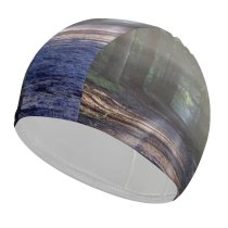 yanfind Swimming Cap Forest Path Trees Outdoor Woods Sunlight Elastic,suitable for long and short hair