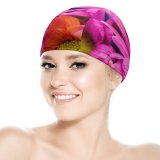 yanfind Swimming Cap Flowers Dahlia Flowers Colorful Bloom Vibrant Elastic,suitable for long and short hair