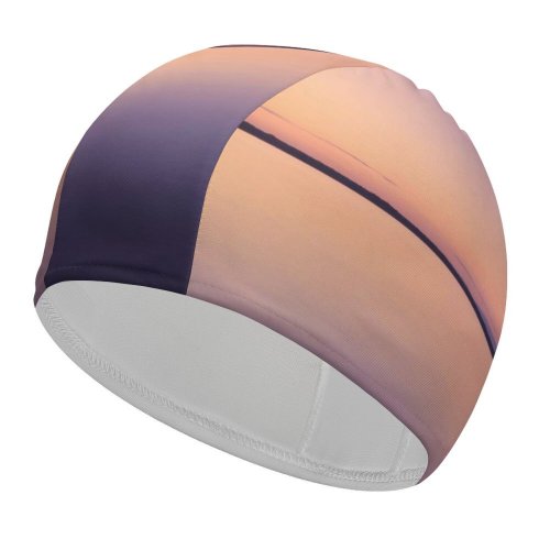 yanfind Swimming Cap Lone Tree Sunset Horizon Dawn Ocean Elastic,suitable for long and short hair