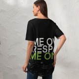 yanfind V Neck T-shirt for Women Black Dark Quotes Game Over Respawn Game Hardcore Gamer Quotes Dark Summer Top  Short Sleeve Casual Loose