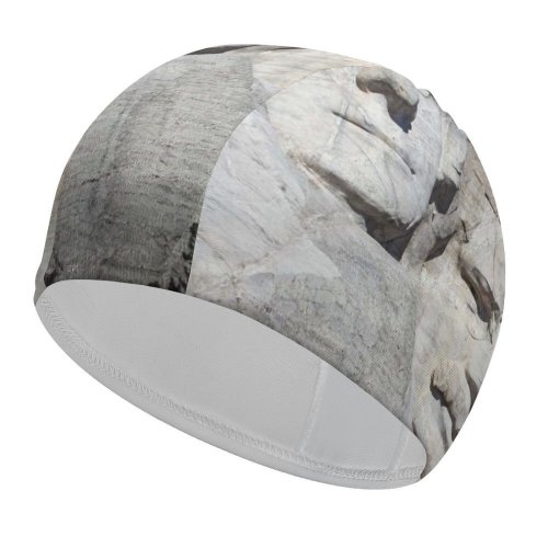 yanfind Swimming Cap Collins Mount Rushmore Presidents  Hills Sky  Washington Thomas Jefferson Theodore Elastic,suitable for long and short hair