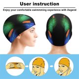 yanfind Swimming Cap Dark Minimal Butterfly Galaxy Fold Elastic,suitable for long and short hair