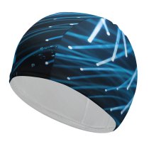 yanfind Swimming Cap William Warby Abstract Spot Lights Dark Indoor Elastic,suitable for long and short hair