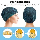 yanfind Swimming Cap Dorothe Avenue Trees Moonlight Woods Forest Path Road Landscape Elastic,suitable for long and short hair