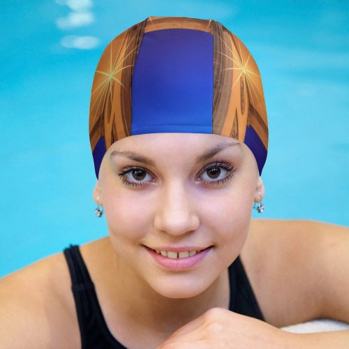 yanfind Swimming Cap Johannes Plenio Architecture  Gate Berlin Lights Night Sky Arch Elastic,suitable for long and short hair