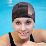 yanfind Swimming Cap Peter Kieren Mount Rundle Nightscape Banff National Park Reflection Starry Sky Elastic,suitable for long and short hair