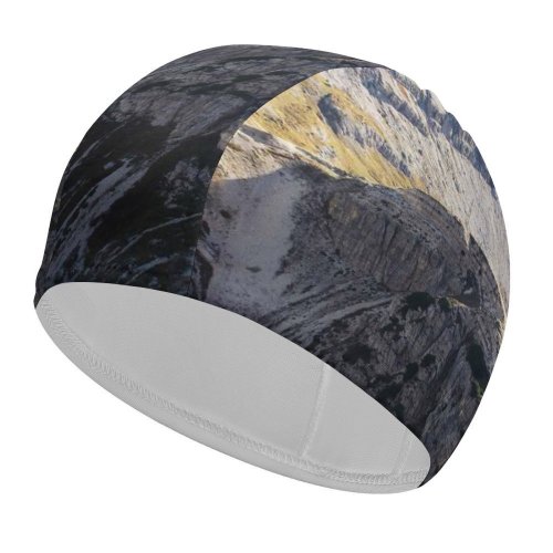 yanfind Swimming Cap Tre Cime Di Lavaredo Dolomites  Range Italy Landscape Peaks Elastic,suitable for long and short hair