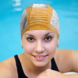 yanfind Swimming Cap Denys Nevozhai Architecture Tall Atrium Glass Ceiling  Interior Elastic,suitable for long and short hair