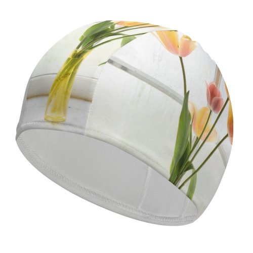 yanfind Swimming Cap Images Arrangement Spring Petal Pottery Flowers Ikebana Jar Wallpapers Vase Plant Decor Elastic,suitable for long and short hair